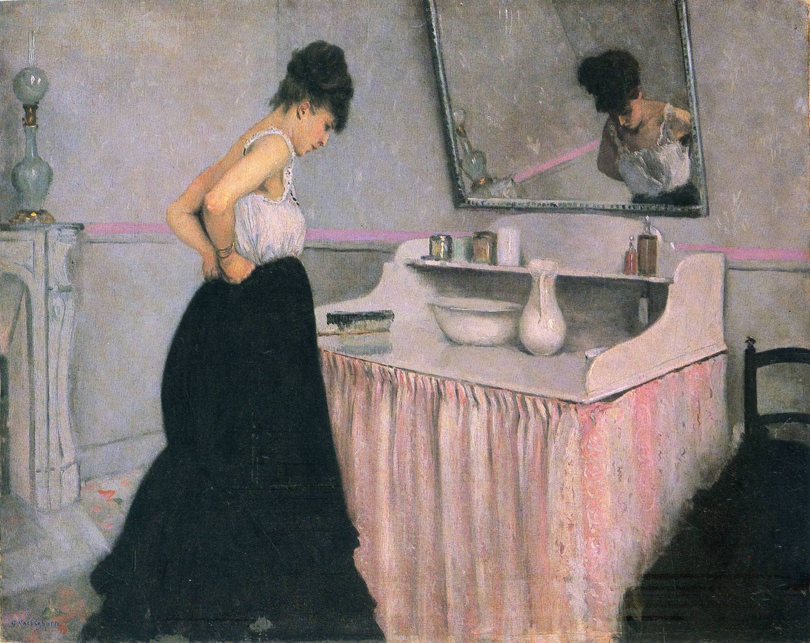 Гюстав Кайботт - Женщина перед туалетным столиком